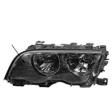 BMW E46 98-02 Sedan/Break Black Headlight Left