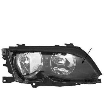 BMW E46 02-05 Sedan/Break Black Headlight Right