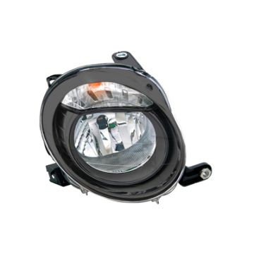 Fiat 500 2007-2015 Black Headlight Right