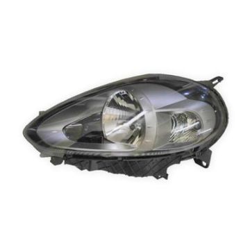 Fiat Punto + Evo Black Headlight Left