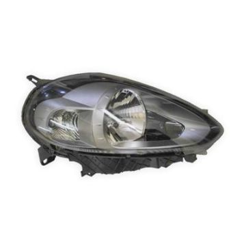 Fiat Punto + Evo Black Headlight Right