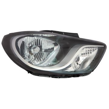 Hyundai i10 2011-2013 Black Headlight Right