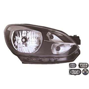 Volkswagen UP! 2012-2016 Headlight Black Right