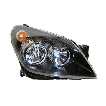 Opel Astra H Black Headlight Right