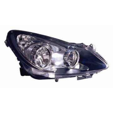 Opel Corsa D 2006-2010 Black Headlight Right