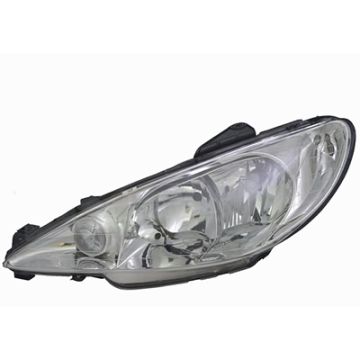 Peugeot 206 H7+H1 Clear Glas Headlight Left