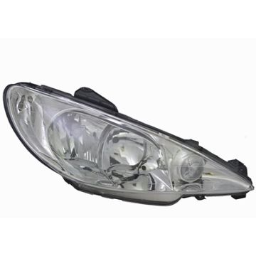 Peugeot 206 H7+H1 Clear Glas Headlight Right