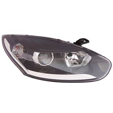 Renault Megane 2014-2016 Black/White Headlight Right