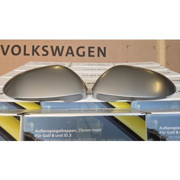 Side mirror set Matt Chrome VW Golf 8 ID3 New Original